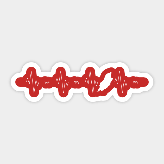 Manx Heartbeat Sticker by Miranda Nelson